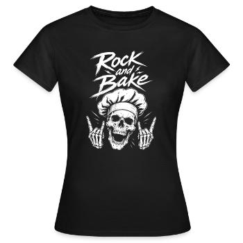 Rock Bäcker - Frauen T-Shirt - Schwarz - Vorne - AI Model Female 172 dark (172cm)