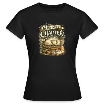 Another chapter: reading enthusiasts - Women's T-Shirt - black - Front - AI Model Female 172 dark (172cm)