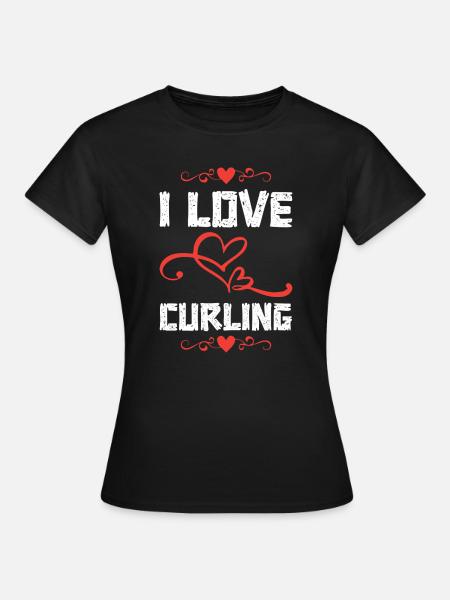 Herzlinien Liebe Kunstprint - Frauen T-Shirt - Schwarz