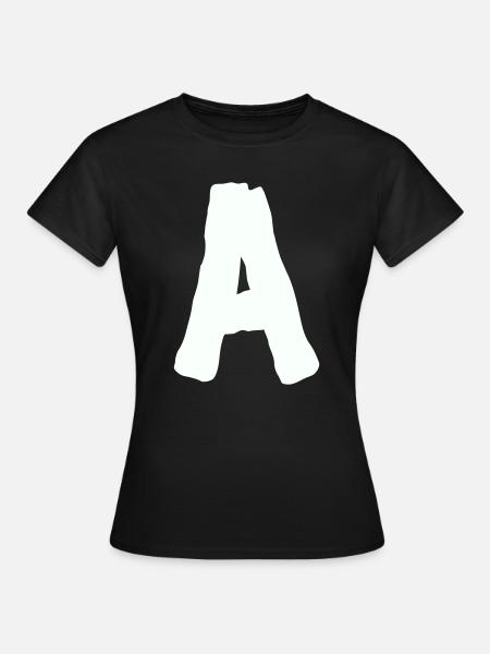 buchstabe_A- - Frauen T-Shirt - Schwarz