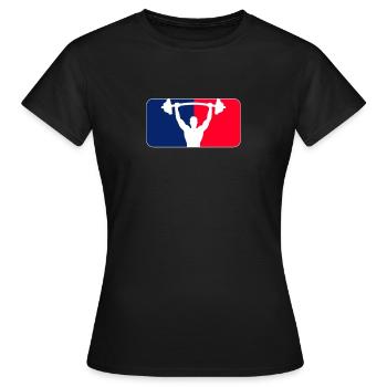 Haltérophile bleu rouge blanc streetwear - T-shirt Femme - noir - Devant - AI Model Female 172 dark (172cm)
