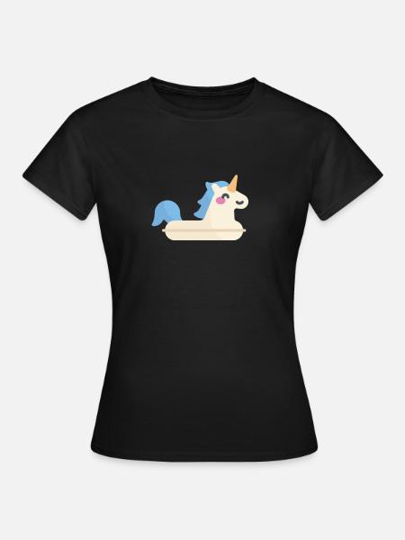 Einhorn Unicorn - Frauen T-Shirt - Schwarz