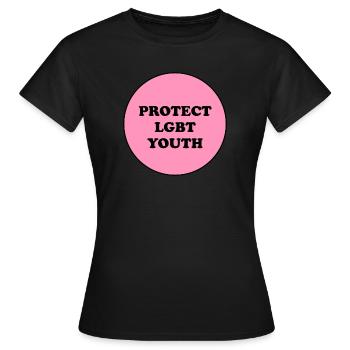 Protect LGBT Youth - Women's T-Shirt - black - Front - AI Model Female 172 dark (172cm)