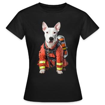 Bullterrier - Frauen T-Shirt - Schwarz - Vorne - AI Model Female 172 dark (172cm)