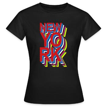 New York - T-shirt Femme - noir - Devant - AI Model Female 172 dark (172cm)