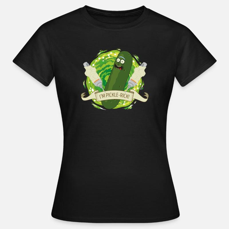 Rick Et Morty Pickle-Rick Cornichon - T-shirt Femme - noir