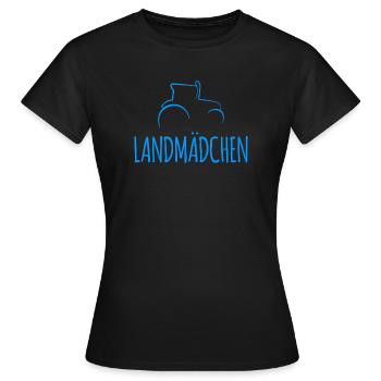 Landmädchen - Frauen T-Shirt - Schwarz - Vorne - AI Model Female 172 dark (172cm)