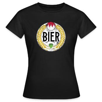 Houblon, Malt & Franconie -Bière- - T-shirt Femme - noir - Devant - AI Model Female 172 dark (172cm)
