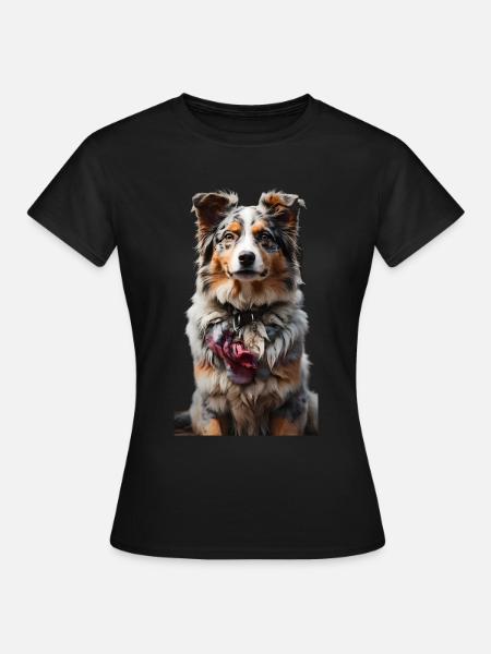 Pastor australiano Schäferhund - Camiseta mujer - negro