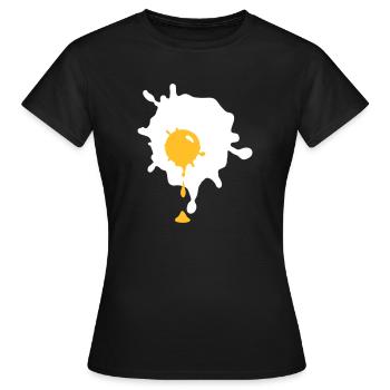 Laufendes spiegelei - V2 - Frauen T-Shirt - Schwarz - Vorne - AI Model Female 172 dark (172cm)