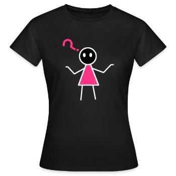Supérieur? par Seli - T-shirt Femme - noir - Devant - AI Model Female 172 dark (172cm)