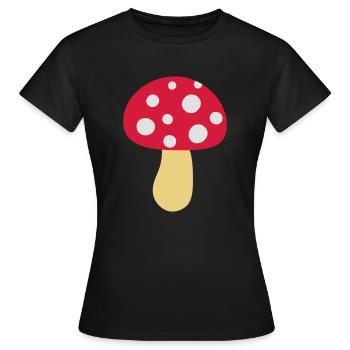 Fliegenpilz - Frauen T-Shirt - Schwarz - Vorne - AI Model Female 172 dark (172cm)