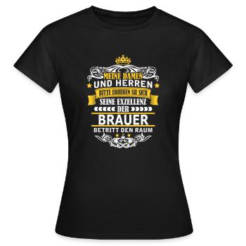 BRAUER - Frauen T-Shirt - Schwarz - Vorne - AI Model Female 172 dark (172cm)