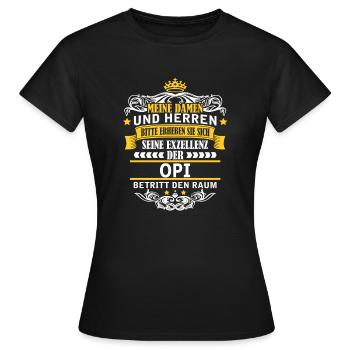 OPI - Frauen T-Shirt - Schwarz - Vorne - AI Model Female 172 dark (172cm)