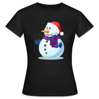bonhomme de neige - T-shirt Femme - noir - Devant - AI Model Female 172 dark (172cm)