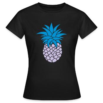 ANANAS STYLISÉ - T-shirt Femme - noir - Devant - AI Model Female 172 dark (172cm)