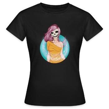 Totenkopf des Windes - Frauen T-Shirt - Schwarz - Vorne - AI Model Female 172 dark (172cm)