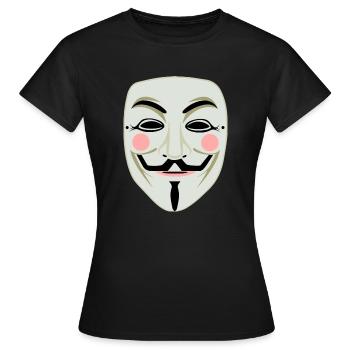 anonyme - T-shirt Femme - noir - Devant - AI Model Female 172 dark (172cm)