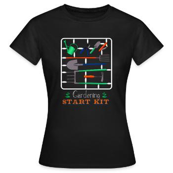 Gardening start kit - T-shirt Femme - noir - Devant - AI Model Female 172 dark (172cm)