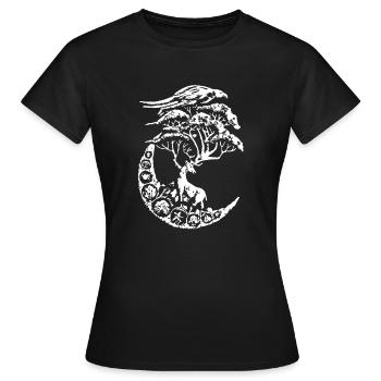 mythische Hirsche - Frauen T-Shirt - Schwarz - Vorne - AI Model Female 172 dark (172cm)