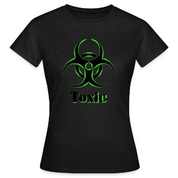 Toxique - T-shirt Femme - noir - Devant - AI Model Female 172 dark (172cm)