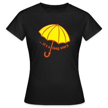 c'est une longue histoire / Umbrella - T-shirt Femme - noir - Devant - AI Model Female 172 dark (172cm)