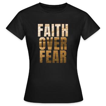 Foi foi vie espoir - T-shirt Femme - noir - Devant - AI Model Female 172 dark (172cm)
