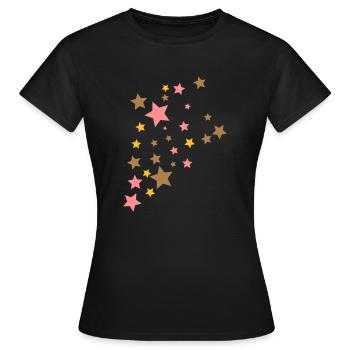 étoiles de noël - T-shirt Femme - noir - Devant - AI Model Female 172 dark (172cm)