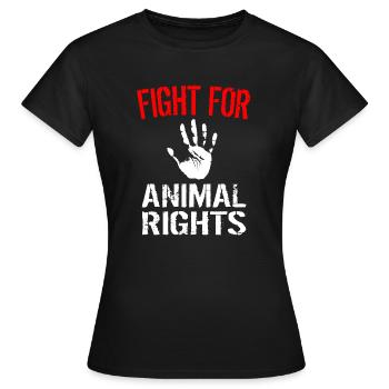 Lutte pour les droits des animaux - T-shirt Femme - noir - Devant - AI Model Female 172 dark (172cm)