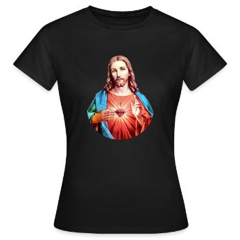 Jésus-Christ | Mon Dieu - T-shirt Femme - noir - Devant - AI Model Female 172 dark (172cm)