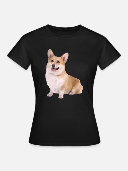 Corgi - Frauen T-Shirt - Schwarz