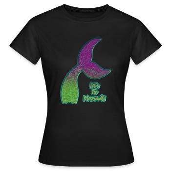 Nageoire de sirène colorée - T-shirt Femme - noir - Devant - AI Model Female 172 dark (172cm)