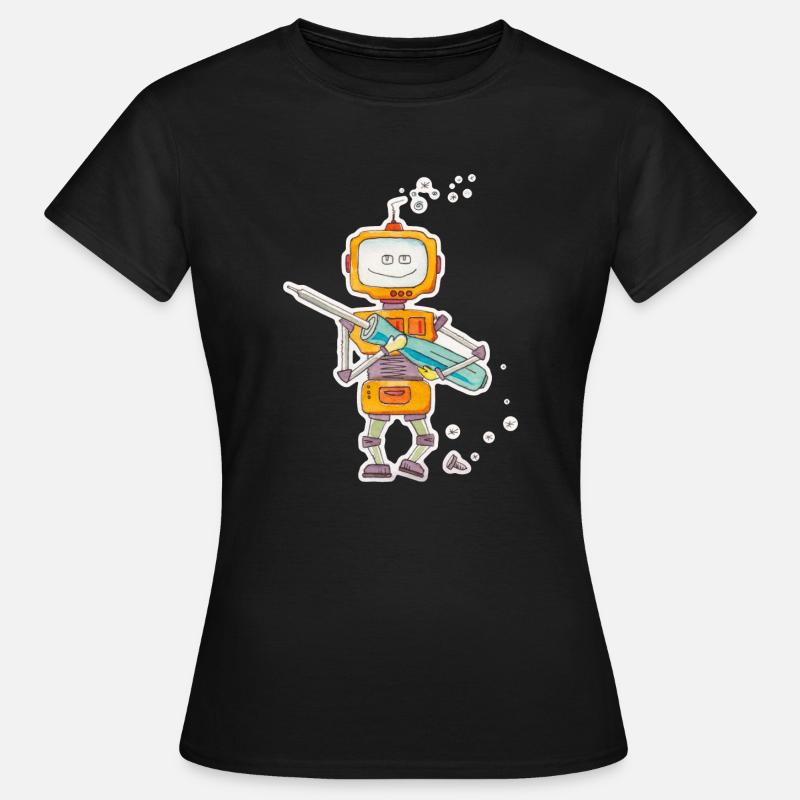 watercolor tinbot - Women's T-Shirt - black