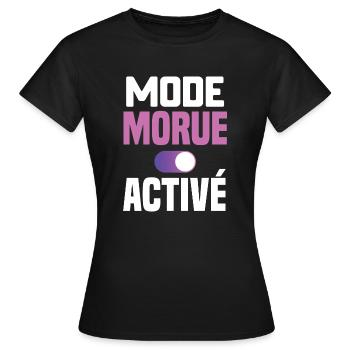 Mode morue activé cadeau humour femme provoque - T-shirt Femme - noir - Devant - AI Model Female 172 dark (172cm)