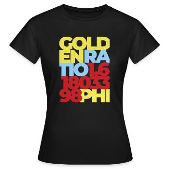 Nombre d’or Équation mathématiques Mathématiques - T-shirt Femme - noir - Devant - AI Model Female 172 dark (172cm)