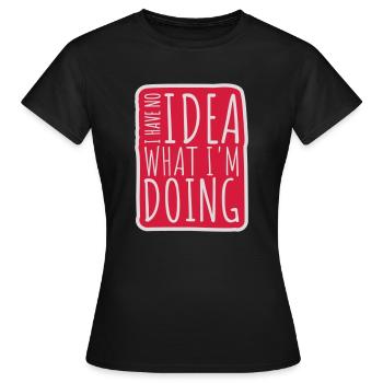 Aucune idée - T-shirt Femme - noir - Devant - AI Model Female 172 dark (172cm)