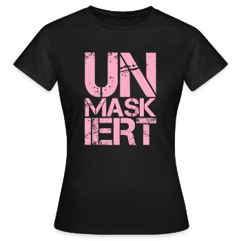 UN MASKED - Démasqué - Démasqué. NOUVEAU HIT! - T-shirt Femme - noir - Devant - AI Model Female 172 dark (172cm)