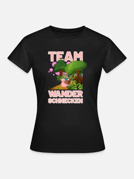 Team Wanderschnecken - Frauen T-Shirt - Schwarz