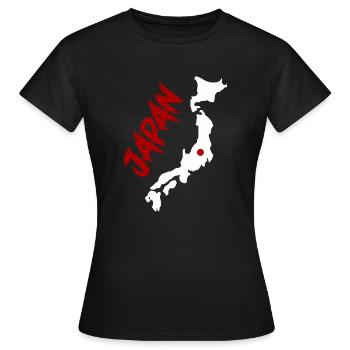 Japon - T-shirt Femme - noir - Devant - AI Model Female 172 dark (172cm)