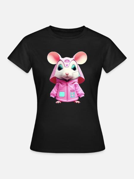 Hamstermaus - Frauen T-Shirt - Schwarz