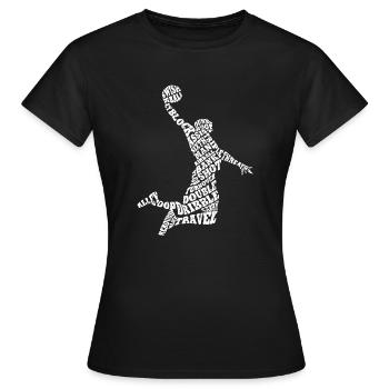 Basketball Retro Team Player Slam Dunk Vintage - T-shirt Femme - noir - Devant - AI Model Female 172 dark (172cm)