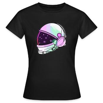 Musique électronique Psychédélique Astronaute Rave - T-shirt Femme - noir - Devant - AI Model Female 172 dark (172cm)
