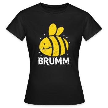 Brumm Biene Summ Bienenflüsterer Bienenvater Imker - Frauen T-Shirt - Schwarz - Vorne - AI Model Female 172 dark (172cm)
