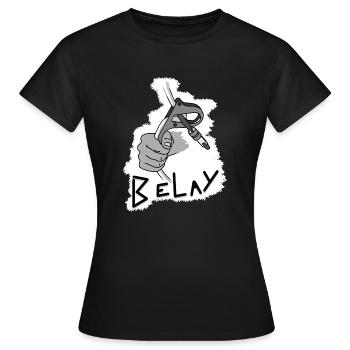 Sichern - Frauen T-Shirt - Schwarz - Vorne - AI Model Female 172 dark (172cm)
