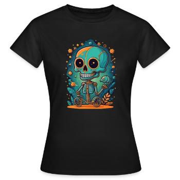 Squelette - T-shirt Femme - noir - Devant - AI Model Female 172 dark (172cm)