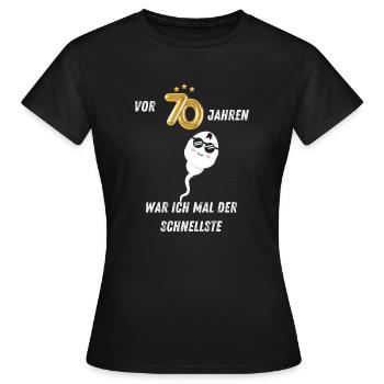 70. Geburtstag - Frauen T-Shirt - Schwarz - Vorne - AI Model Female 172 dark (172cm)