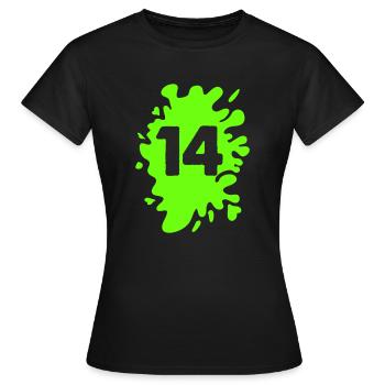 Blobs 14 - Women's T-Shirt - black - Front - AI Model Female 172 dark (172cm)