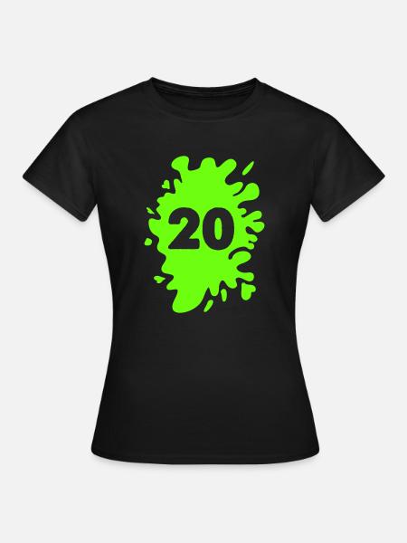 Klecks 20 - Frauen T-Shirt - Schwarz