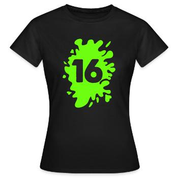 blob 16 - Women's T-Shirt - black - Front - AI Model Female 172 dark (172cm)