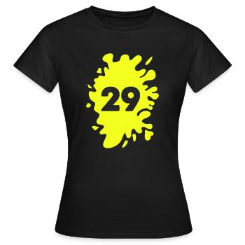 Klecks 29 - Frauen T-Shirt - Schwarz - Vorne - AI Model Female 172 dark (172cm)